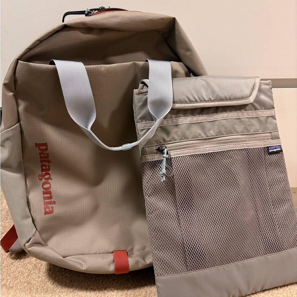 Patagonia Beige Backpack with Pouch